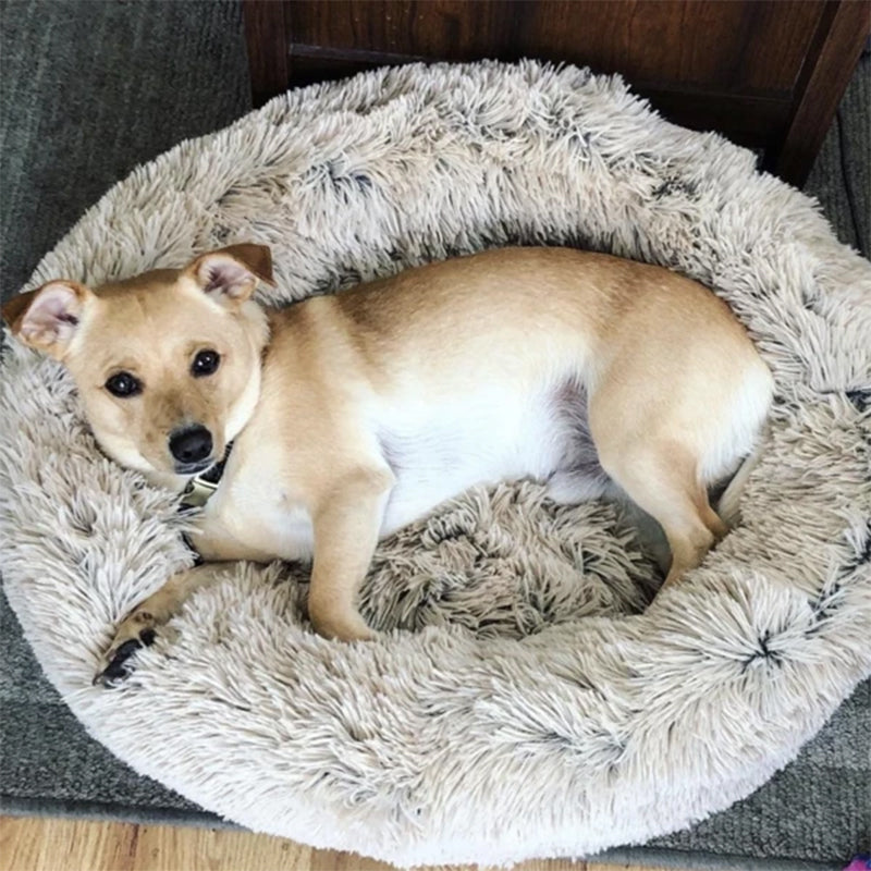 Plush Calming Pet Bed – Super Soft & Comfy