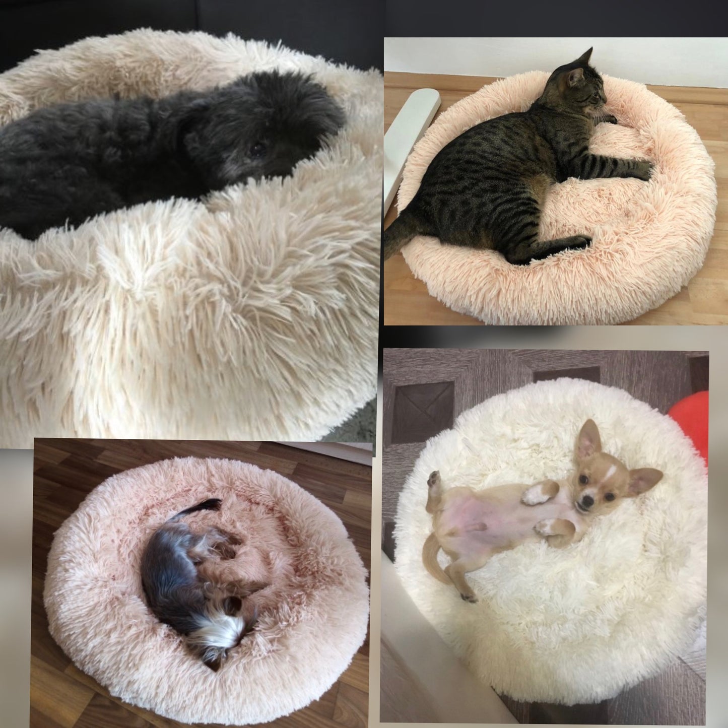 Plush Calming Pet Bed – Super Soft & Comfy